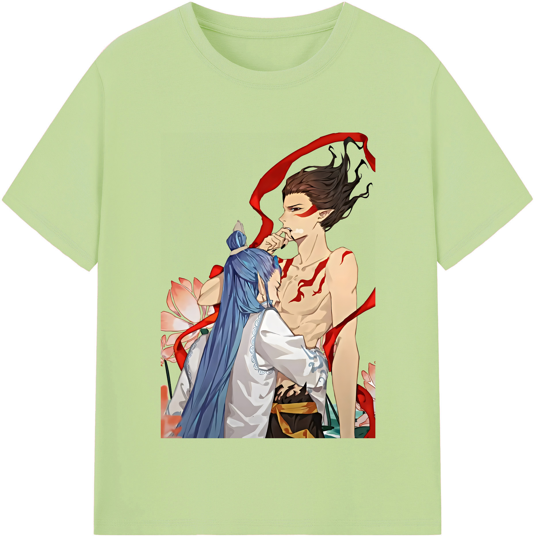 （画像用） Ne Zha 2 ナタ 魔童の大暴れ 綿100％半袖Tシャツ（フロントプリント）